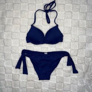 Women's Secret Bikini 2-Piece Set, Blue, size - XS, with Push Up, Pre-Owned
